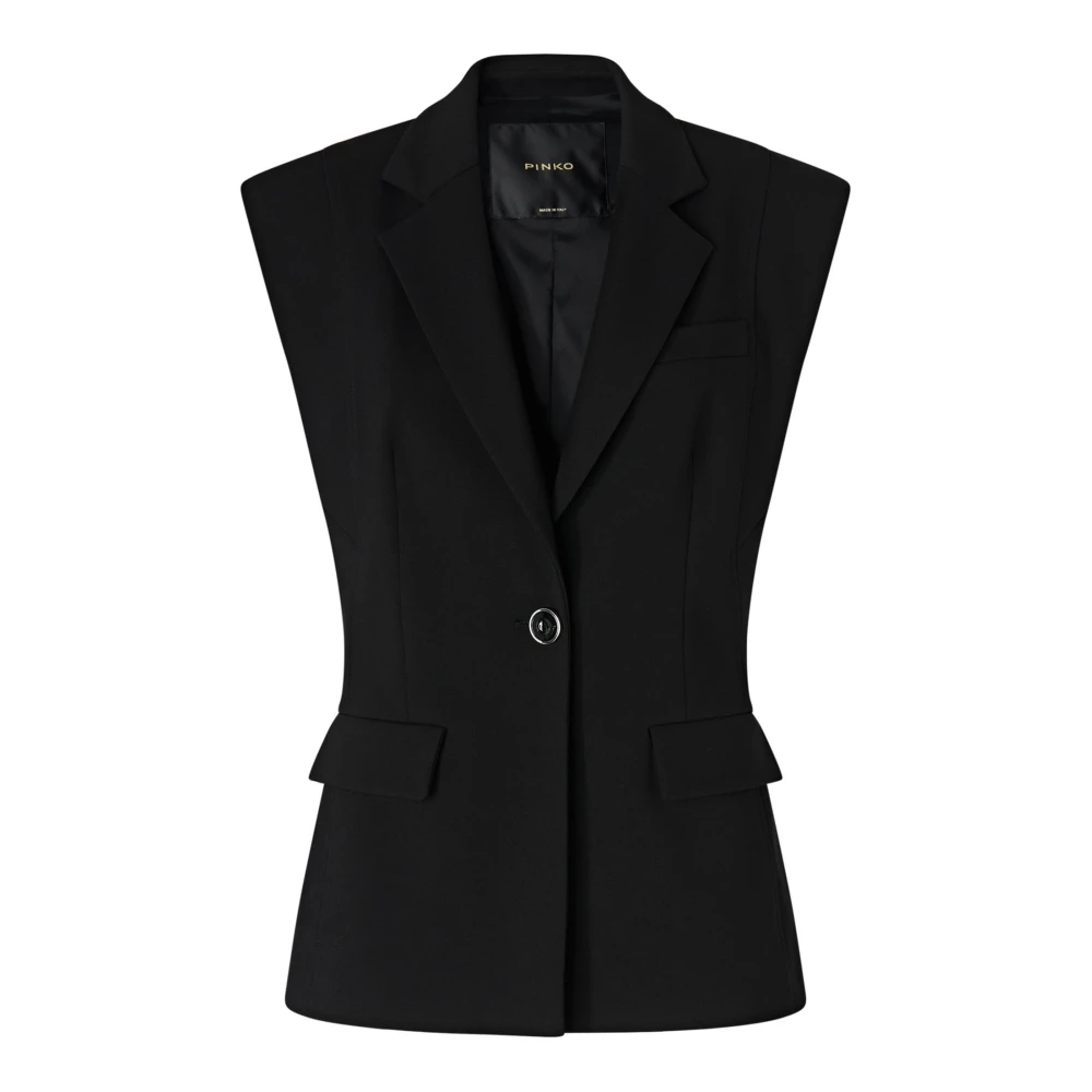 Pinko Chaqueta Sin Mangas Moldeada Jackets Mujer Negro S
