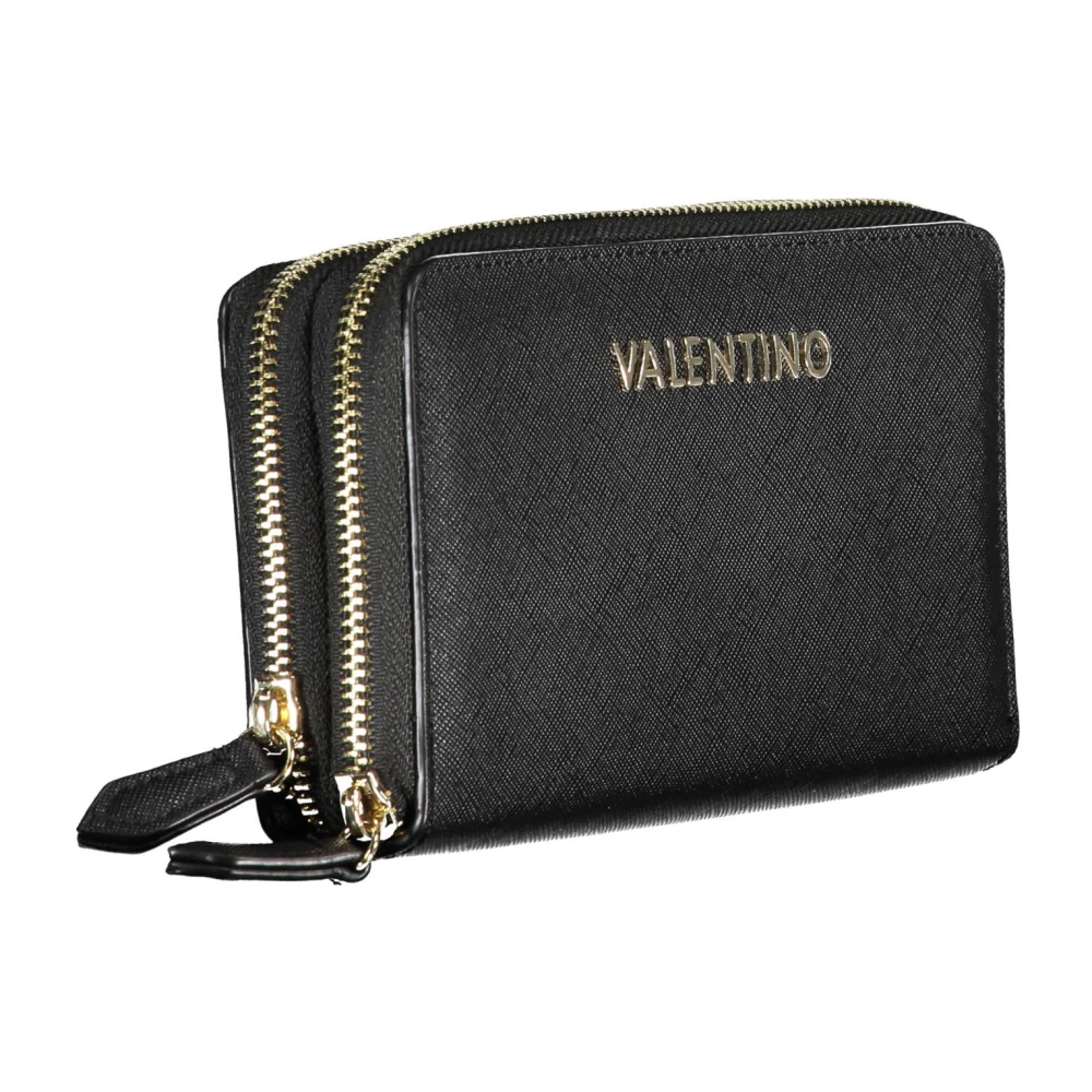 Valentino by Mario Valentino Zwarte damesportemonnee met ritssluiting Black Dames