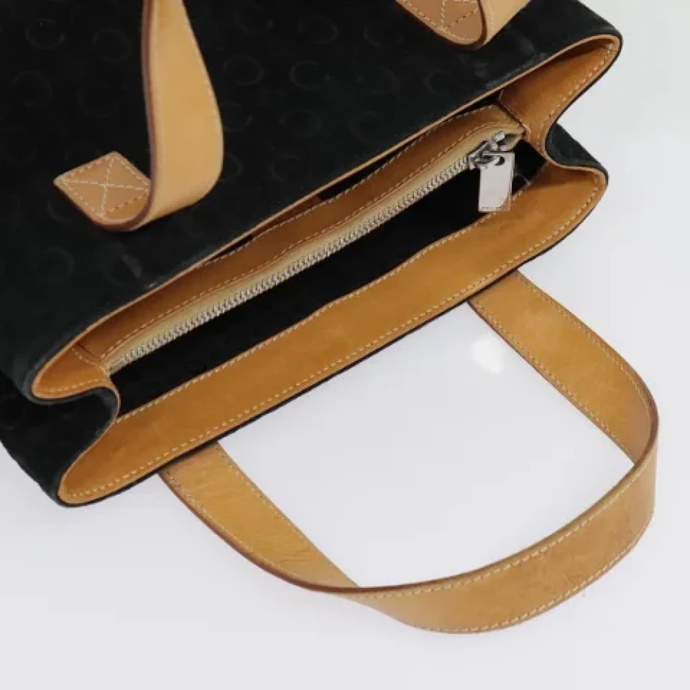 Celine Vintage Pre-owned Canvas handbags Black Dames