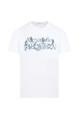 Skeleton Logo White T-Shirt