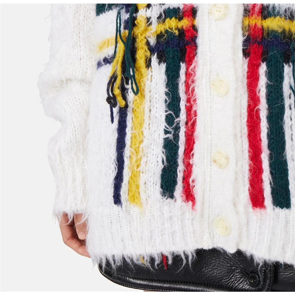 Iceberg Mohair vest met multicolor ruitinzet Multicolor Dames