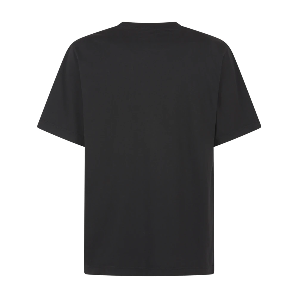 Burberry T-shirt met Equestrian Knight Design Embleem Black Heren