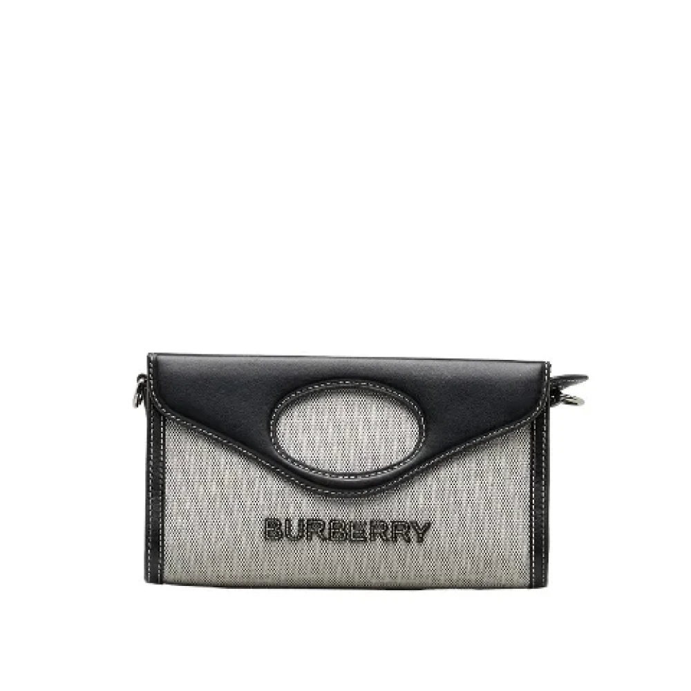 Burberry Vintage Pre-owned Canvas handbags Black Dames