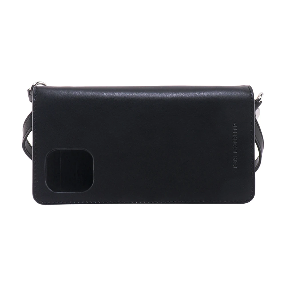 Karl Lagerfeld Telefoonhoesje met metalen logo Black Dames