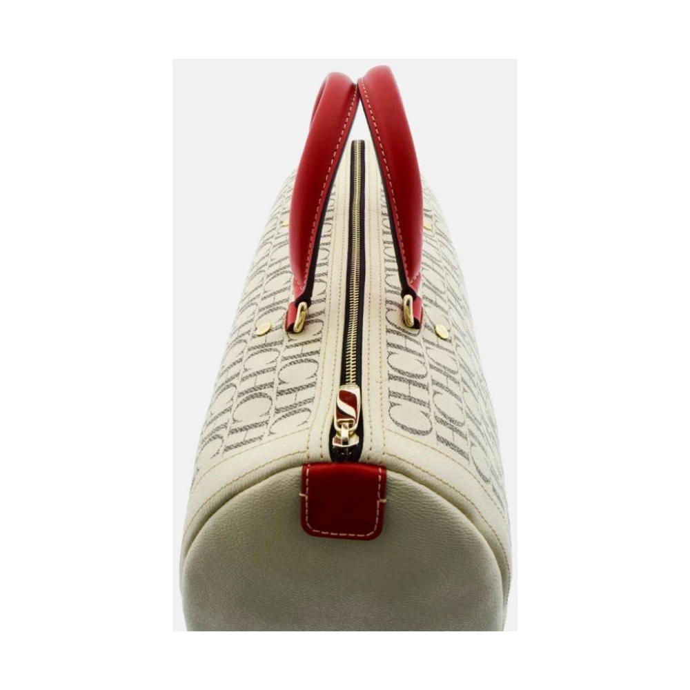 Carolina Herrera Bowlingtas met lederen effect Beige Dames