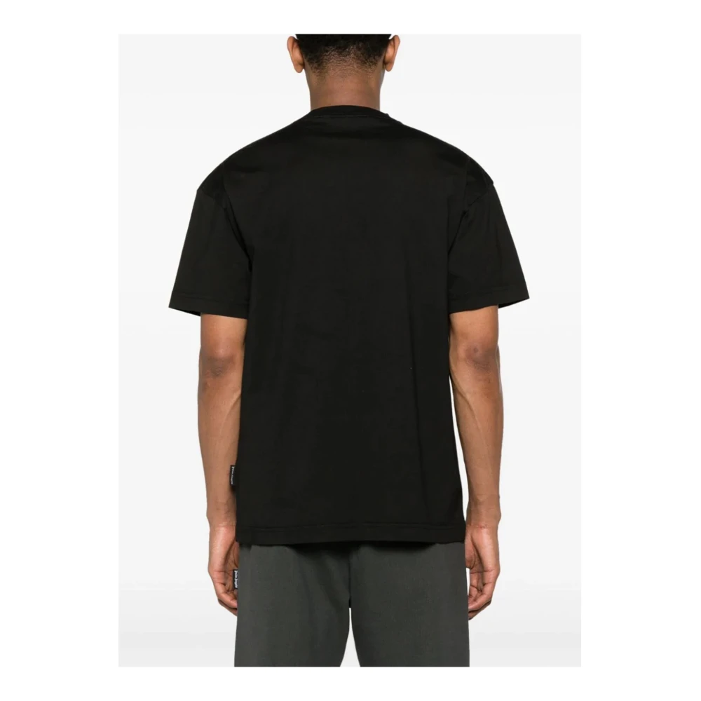 Palm Angels Seizoensgebonden Logo-Print T-Shirt Black Heren