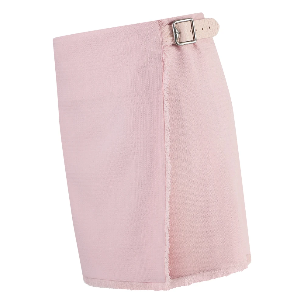 Burberry Omgeslagen rok met gesp Pink Dames