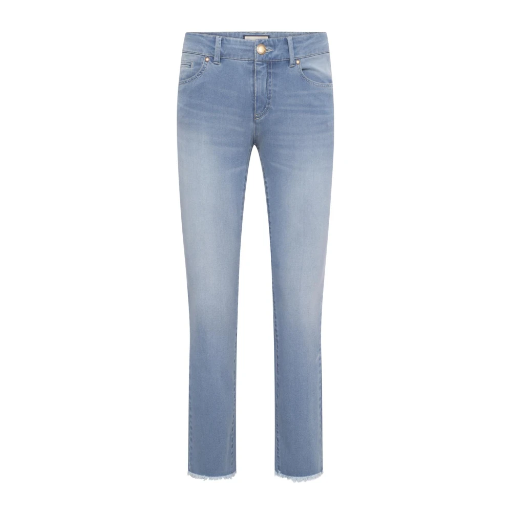 Seductive Claire Cropped Denim Jeans Blue Dames