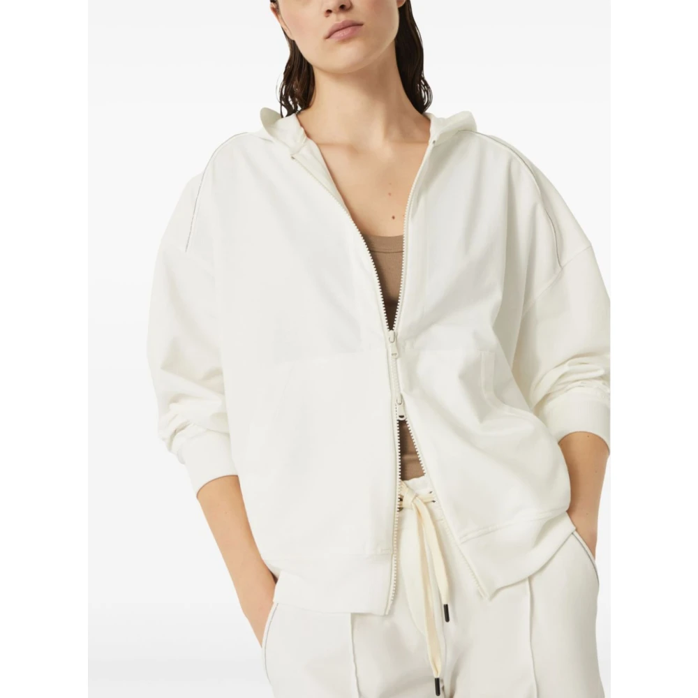 BRUNELLO CUCINELLI Witte Sweater met Rits White Dames
