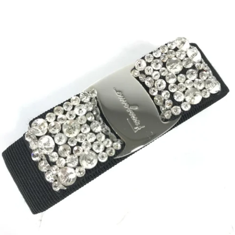 Salvatore Ferragamo Pre-owned Fabric hair-accessories Black Dames