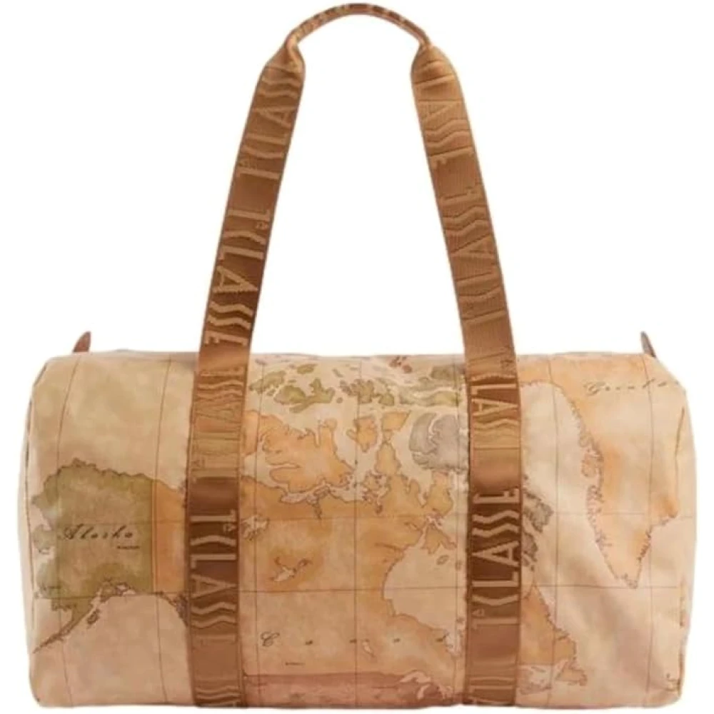 Alviero Martini 1a Classe Stijlvolle Geo Classic Reistas Beige Dames