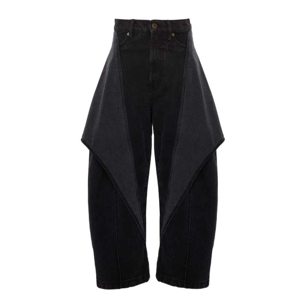 JW Anderson Wijde Pijp Grijze Denim Jeans Gray Dames