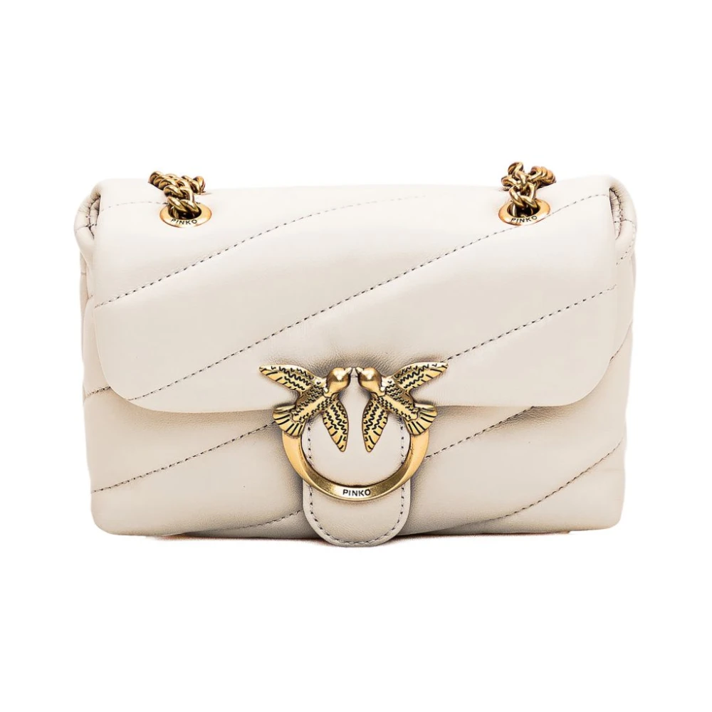 Pinko White Love Baby Puff - Female - Shoulder Bags - One Size - Bags