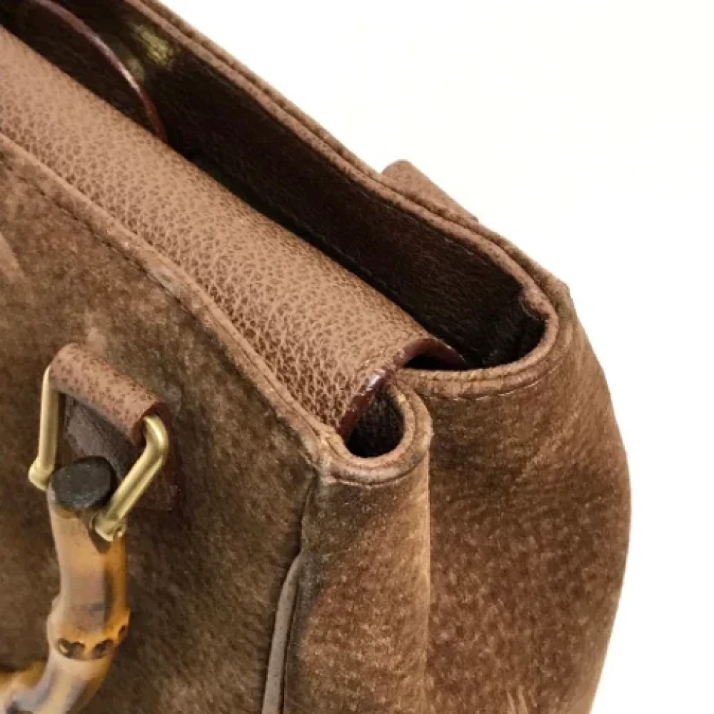 Gucci Vintage Pre-owned Suede gucci-bags Brown Dames