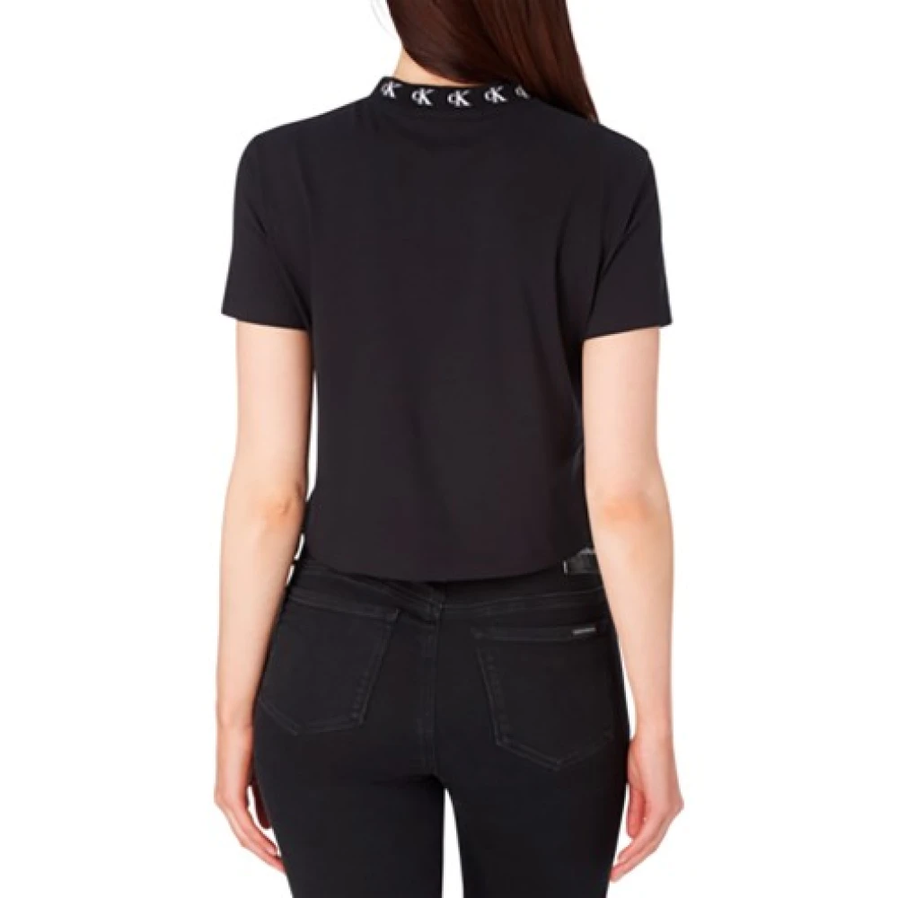 Calvin Klein Dames Organisch Katoenen T-Shirt Black Dames