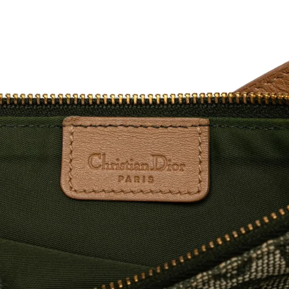 Dior Vintage Pre-owned Canvas handbags Green Dames