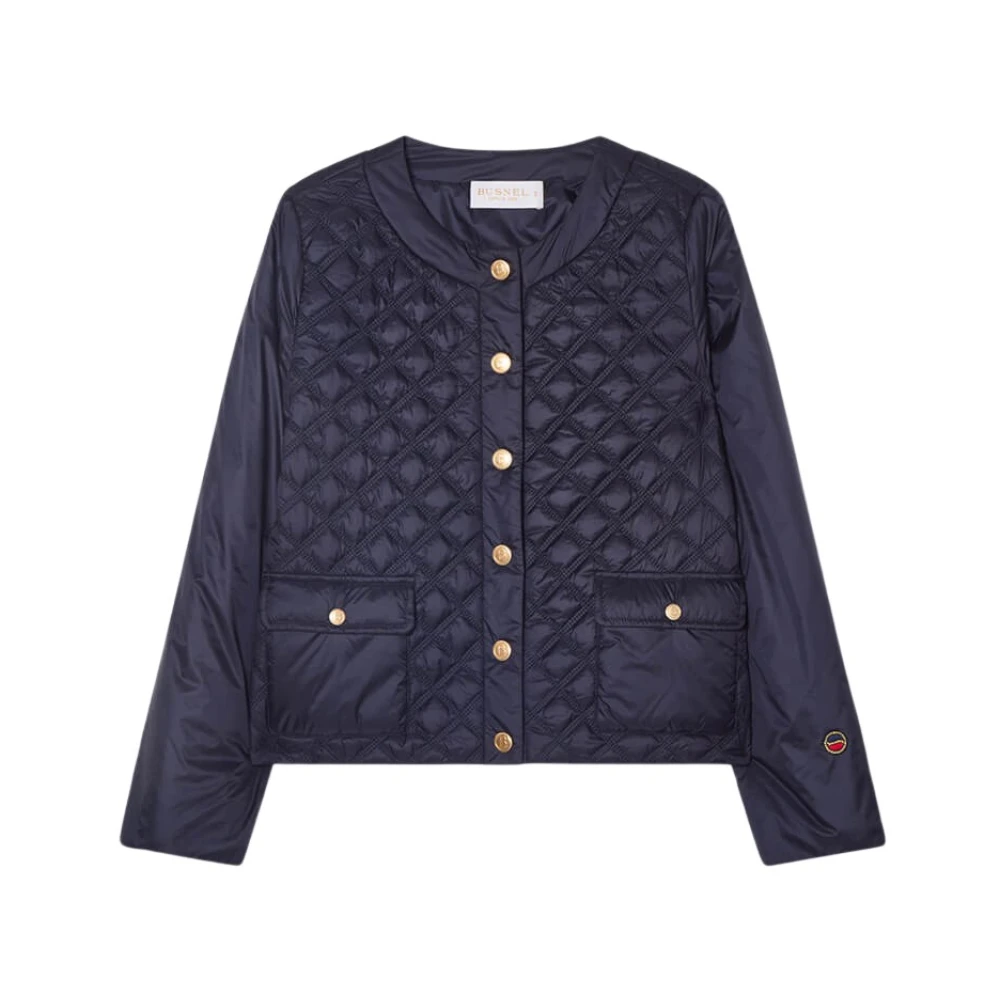 Busnel Elvira Quilted Jacket Blue Dames