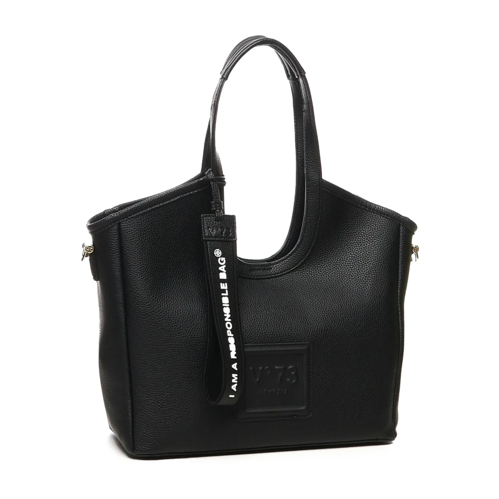 V73 Geëmbosseerd Logo Zwarte Schoudertas Black Dames