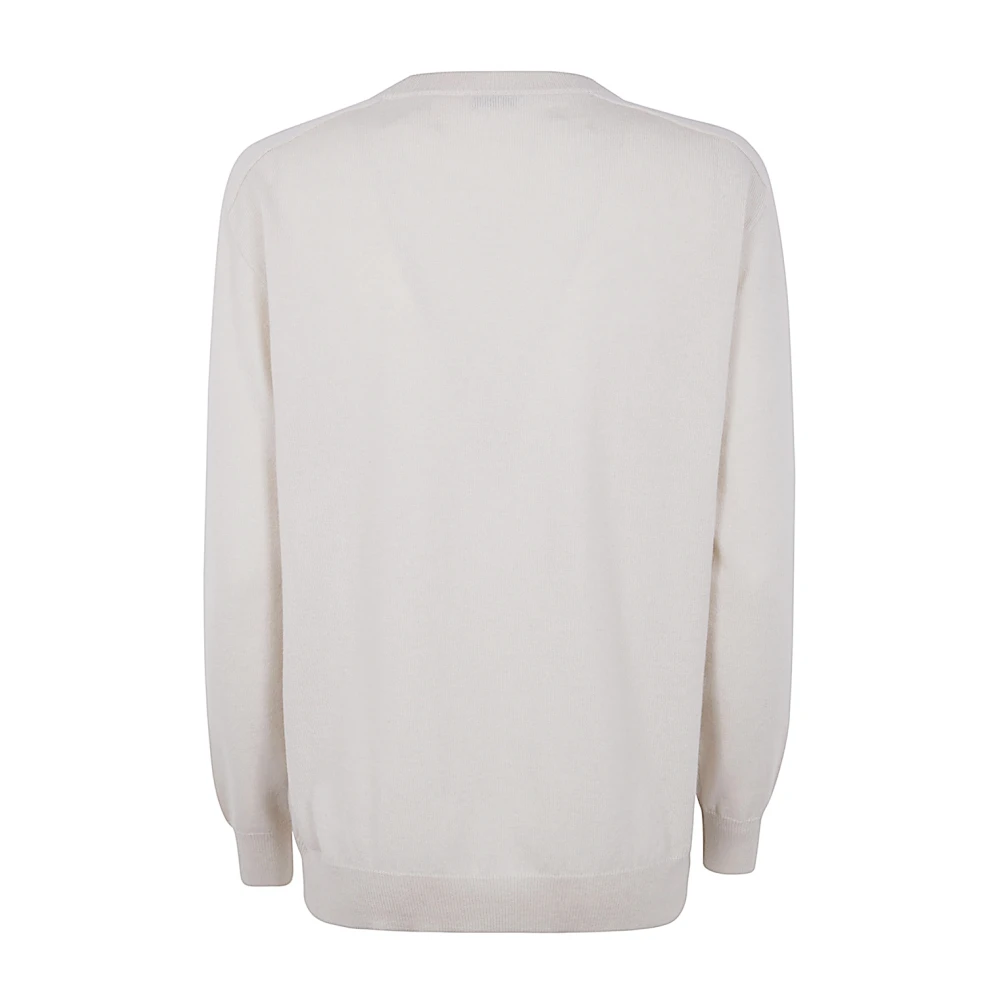 BRUNELLO CUCINELLI Boter Ronde Hals Trui White Dames
