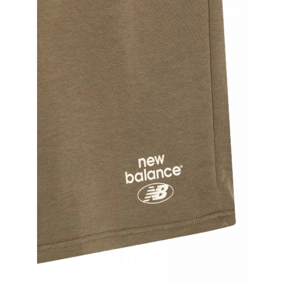 New Balance Zachte Franse Terry Atletische Shorts Green Heren