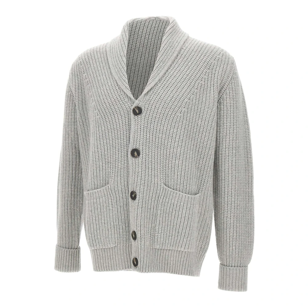Kangra Wol Kasjmier Vest Parel Grijs Gray Heren