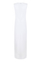 robe-longue-blanche-avec-col-en-v