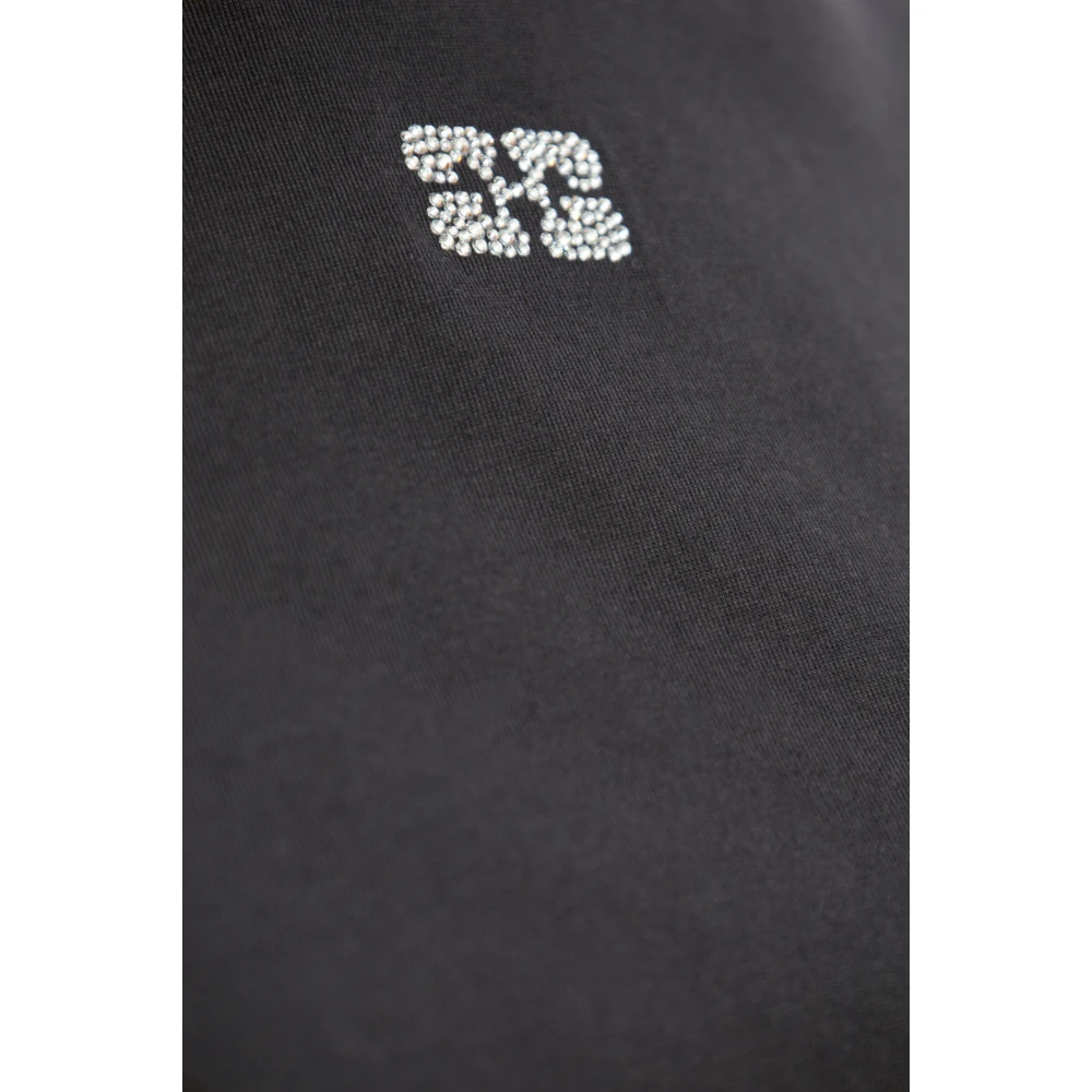 Ganni T-shirt met applicatie Gray Dames