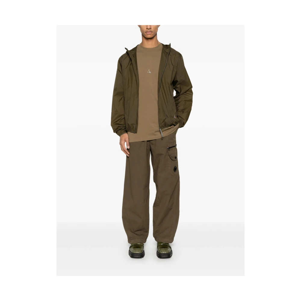 ROA Olijfbruine Crew Neck T-shirt Brown Heren