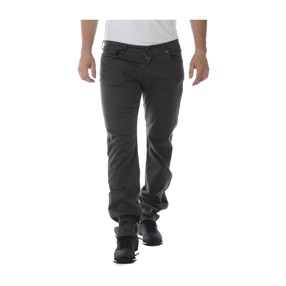 Daniele Alessandrini Men's Gray Chino Trousers - Slim-Fit Trousers - W36 - Trousers