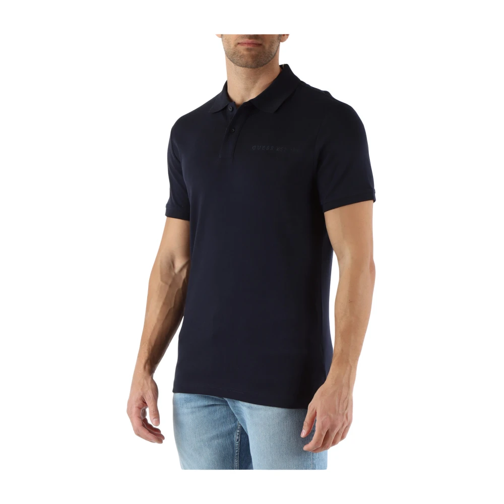 Guess Extra Slim Fit Stretch Katoenen Polo Blue Heren