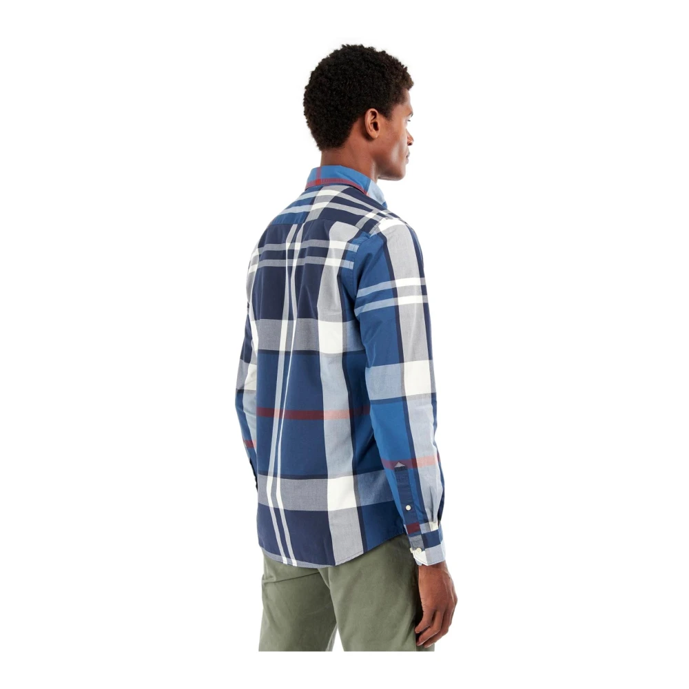 Barbour Heren Tailored Harris Overhemd Summer Navy Blue Heren