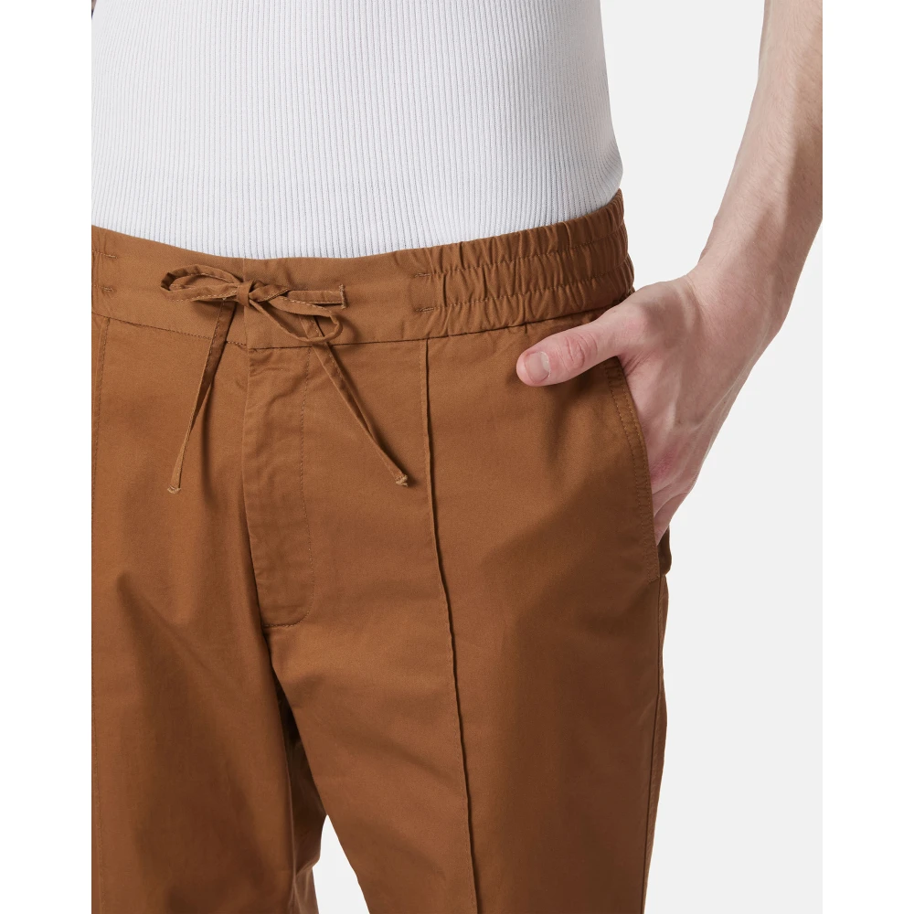 Iceberg Verbrand bruine jogging fit broek in stretch katoen gabardine Brown Heren