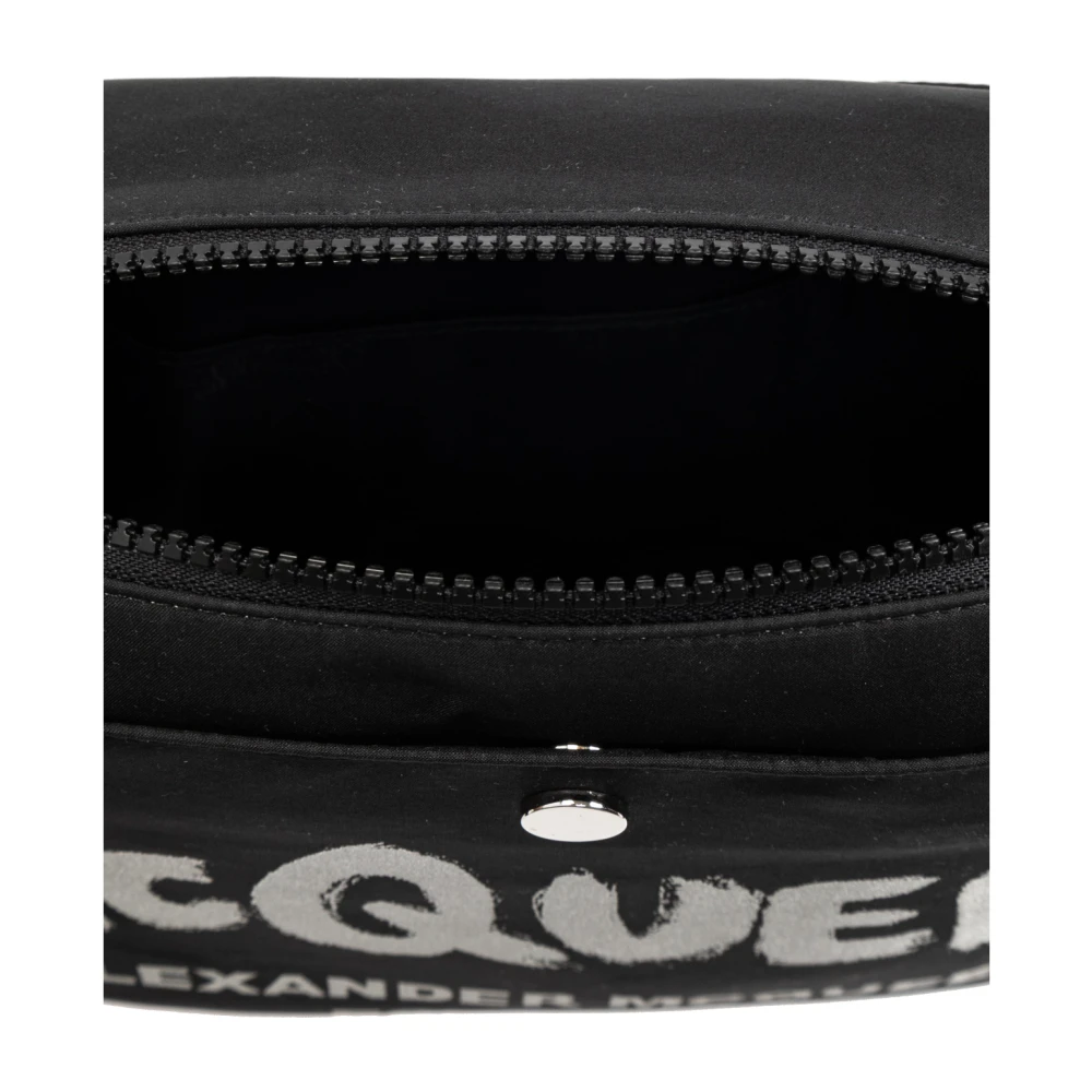 alexander mcqueen Zwarte Graffiti Schoudertas Black Heren