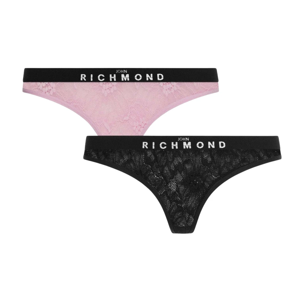John Richmond Bipack van geborduurde kanten slipjes Multicolor Dames