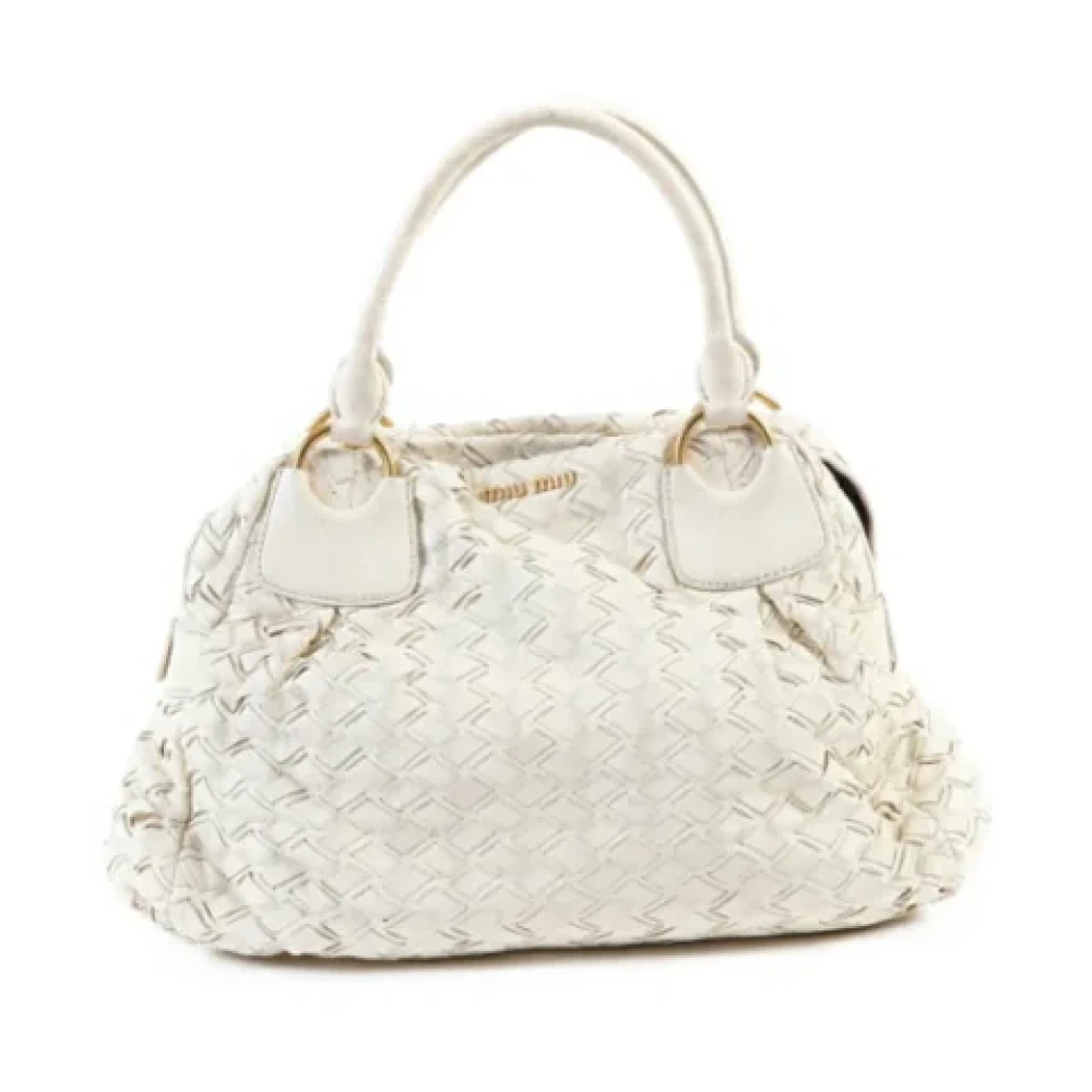 Miu Pre-owned Fabric handbags Beige Dames