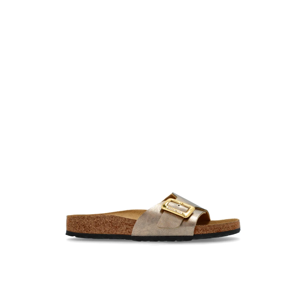 Birkenstock Women's Beige Catalina Cushion Buckle Slides - Sliders - 3 Uk - Shoes