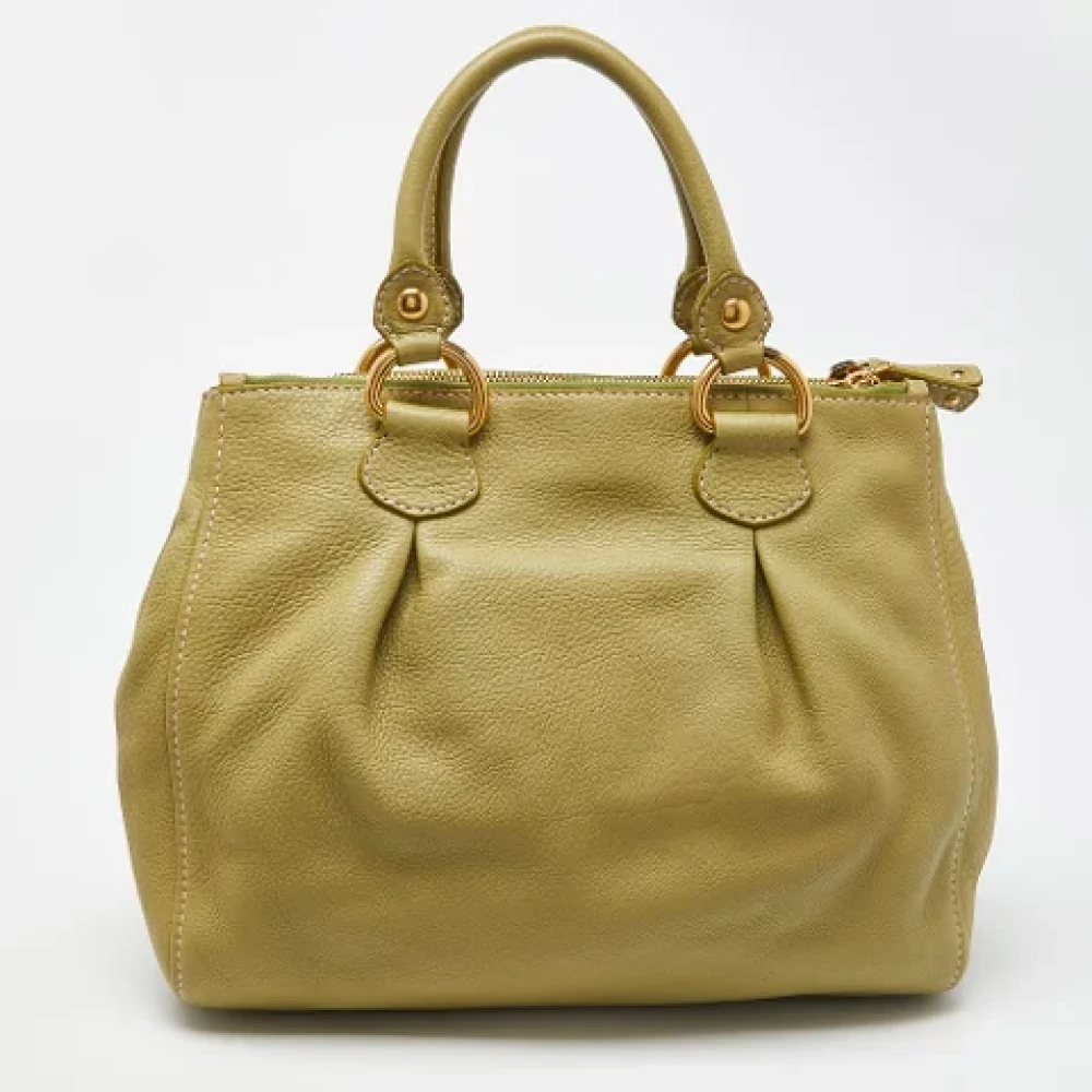Miu Pre-owned Leather totes Green Dames