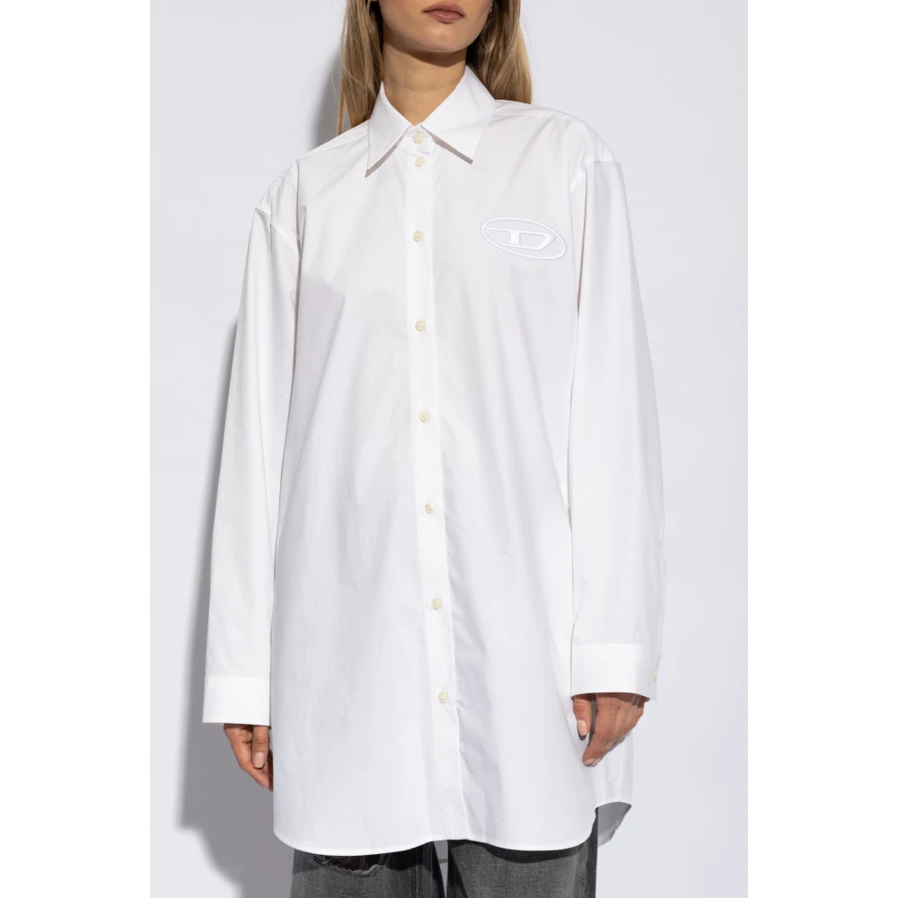 Diesel Overhemdjurk `D-Dalis` White Dames