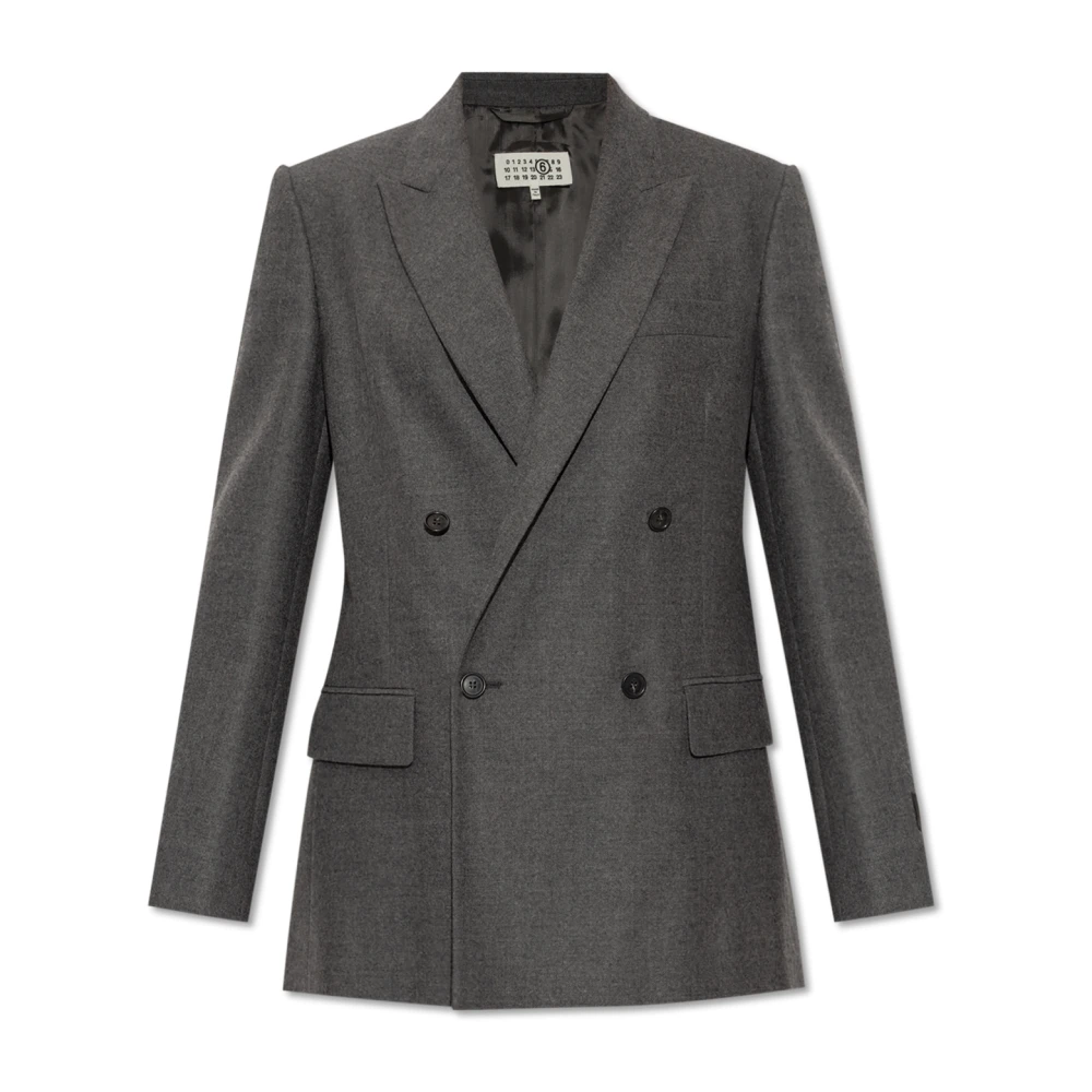 Mm6 Maison Margiela Grå Ullkavaj