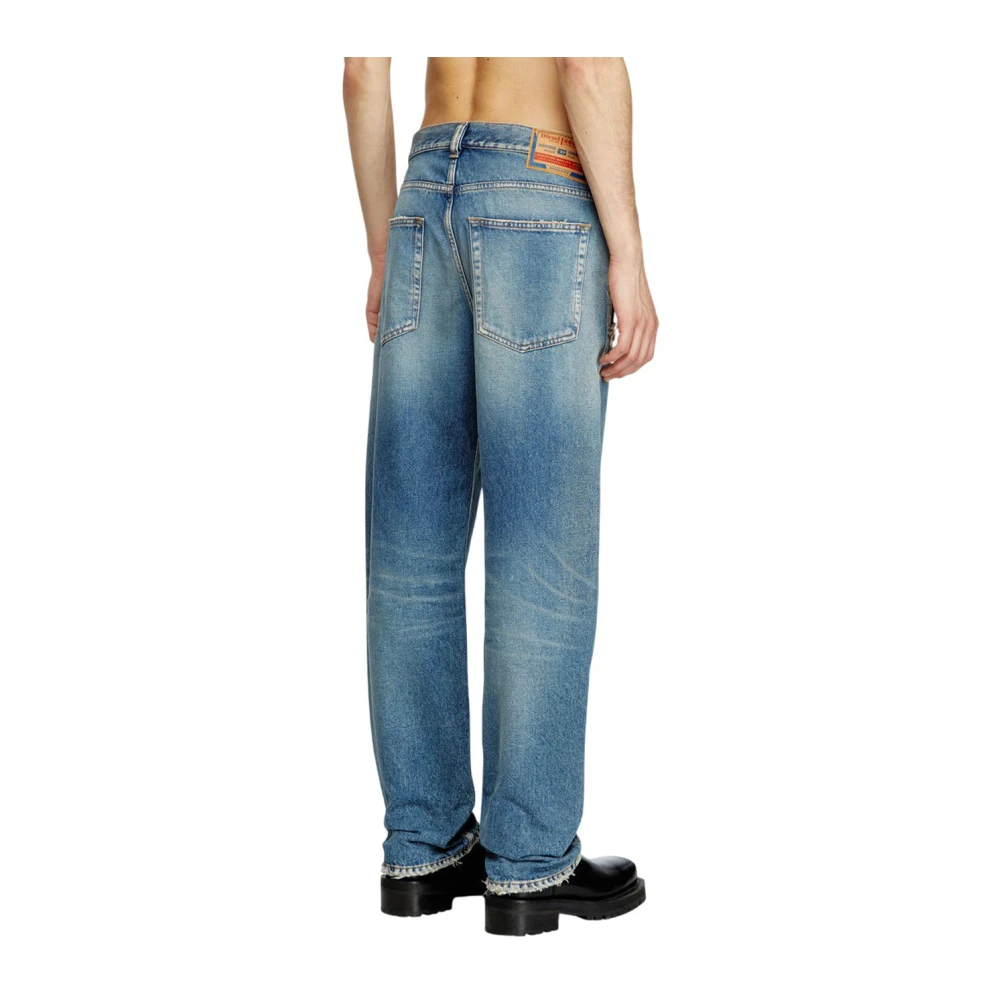 Diesel Vernietigde Slim Fit Jeans Blue Heren