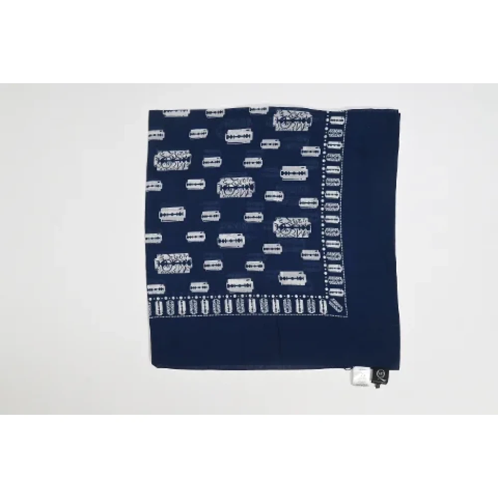 Alexander McQueen Pre-owned Cotton scarves Blue Dames