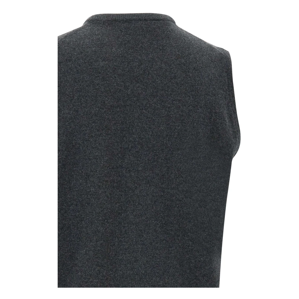 Filippo De Laurentiis Heren Wol Kasjmier Vest Antraciet Grijs Gray Heren