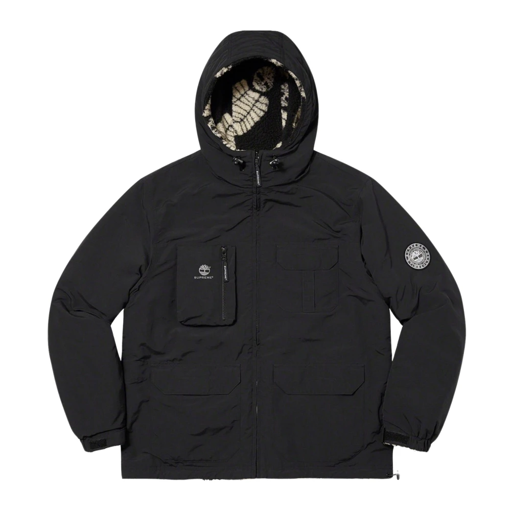 Supreme Waterafstotende Omkeerbare Ripstop Jas Zwart Black Heren