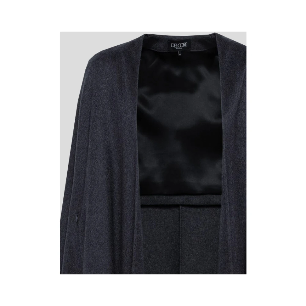Del Core Luxe Cashmere Cape voor Vrouwen Gray Dames