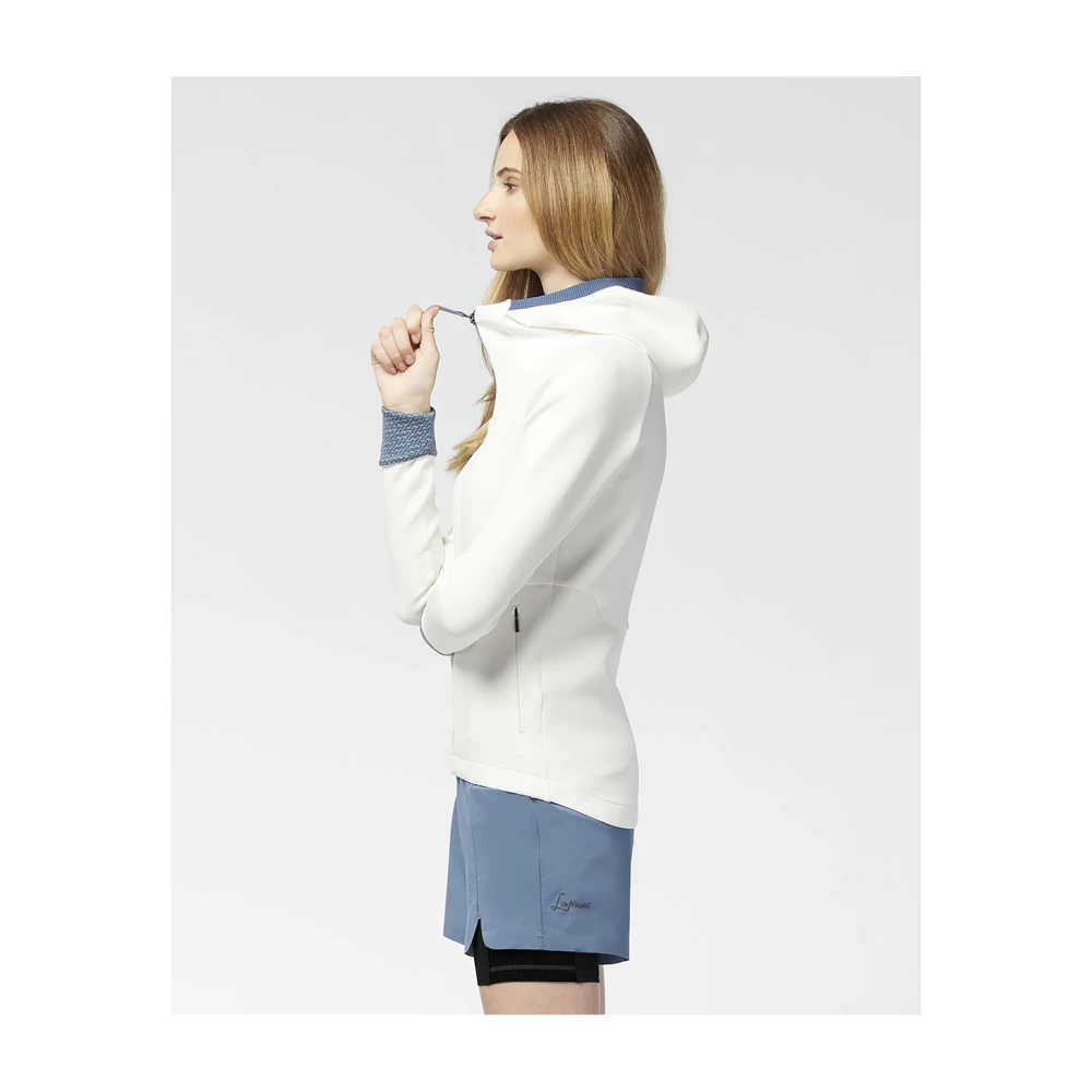 LaMunt Thermische hoodie in mistig wit White Dames