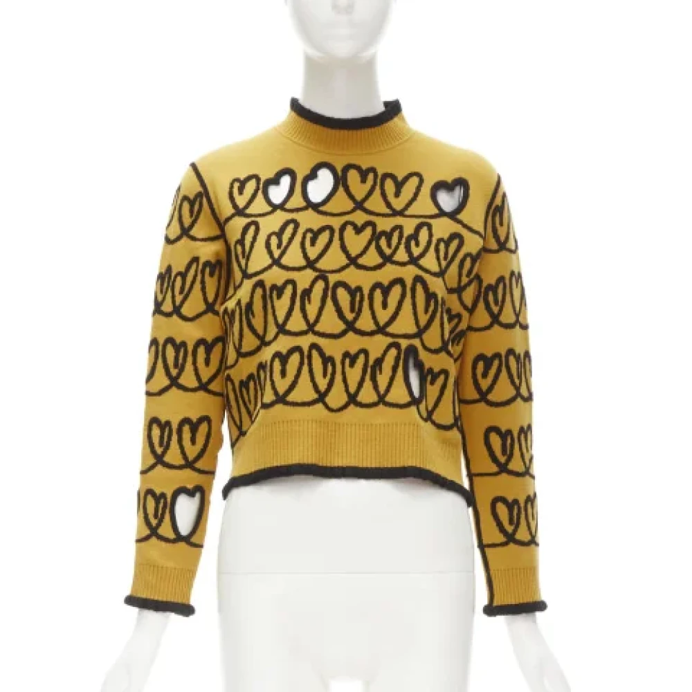 Fendi Vintage Pre-owned Wool tops Yellow Dames
