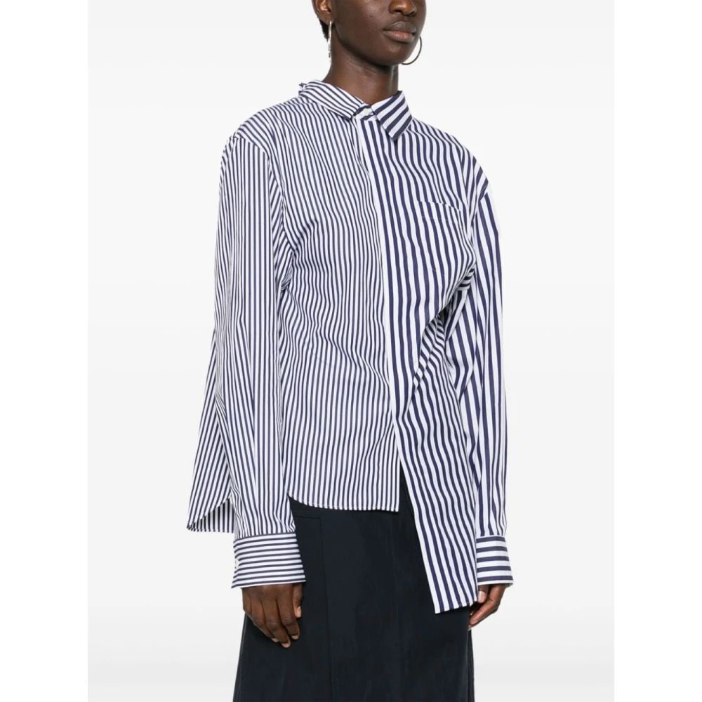 Sacai Blauw Bengal Streep Overhemd Blue Dames
