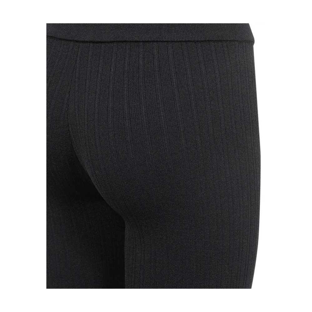 Tom Ford Geribbelde zijde-mix leggings met uitsnijddetails Black Dames