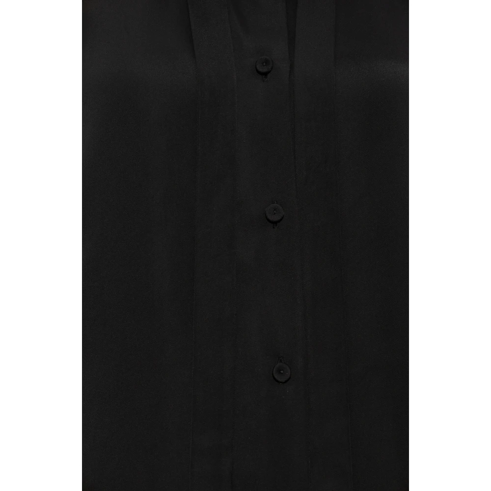 Jil Sander Zijden overhemd Black Dames