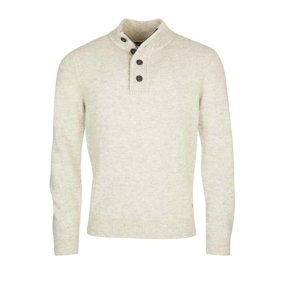 Barbour Patch Half Zip Trui Beige Heren
